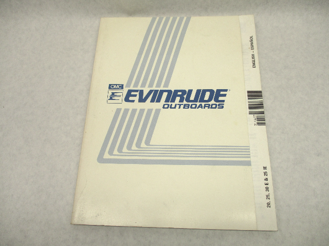 211637 Evinrude Outboard Owner's Operation Manual 20-30 HP 1990