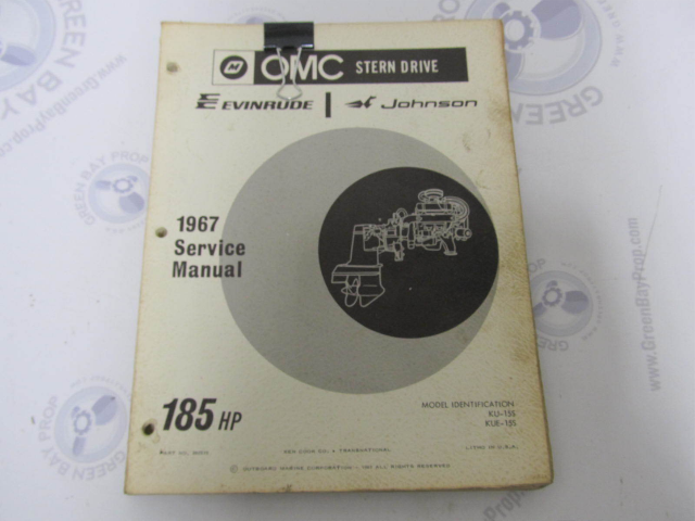 382515 OMC Evinrude Johnson Stern Drive 185 HP 1967 Service Repair Manual