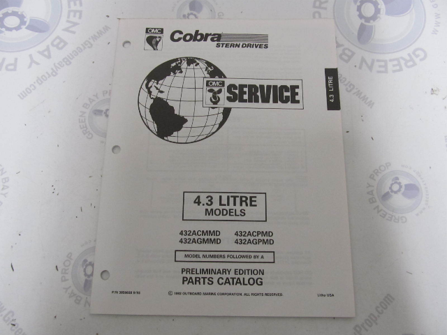 3850638 1994 OMC Cobra Stern Drive Parts Catalog 4.3 Litre