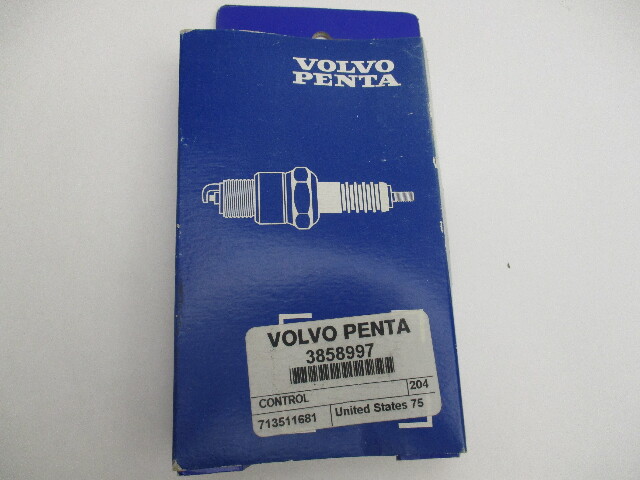 3858997 GENUINE OEM VOLVO PENTA SPARK PLUG KIT (6) PLUGS TO A BOX