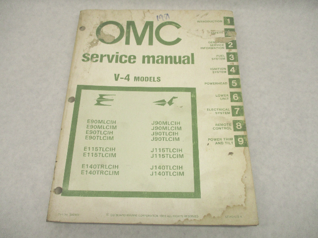392075 Evinrude Johnson 1981 Outboard Service Repair Manual V-4 90-140 HP
