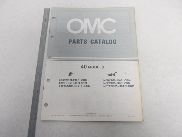 395510 OMC Evinrude Johnson 1984 Outboard 40 HP Parts Catalog