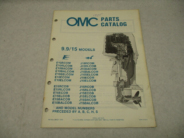 395671 OMC Evinrude Johnson 1985 Outboard 9.9 & 15 HP Parts Catalog