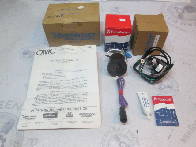 433448 0433448 OMC Trim Gauge & Sender Kit for Evinrude Johnson 40-50Hp Outboard