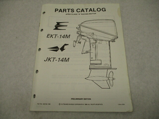 433743 1990 OMC Evinrude Johnson Outboard Parts Catalog APBA Class A Racing