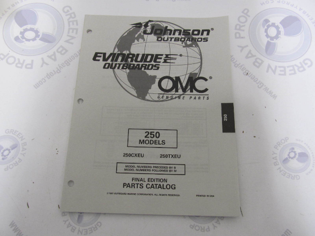 438724 OMC Evinrude Johnson 250 HP Outboard Parts Catalog 1997