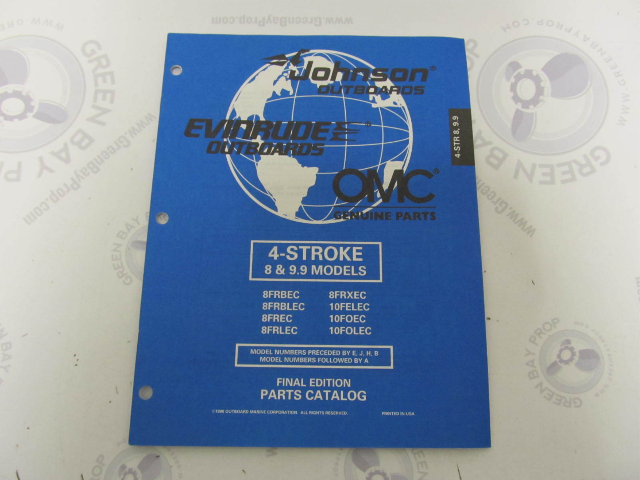 438990 OMC Evinrude Johnson 8-9.9 HP 4-Stroke Outboard Parts Catalog 1998