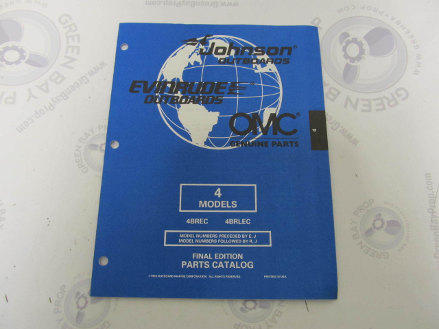439286 OMC Evinrude Johnson 4 HP Outboard Parts Catalog 1998
