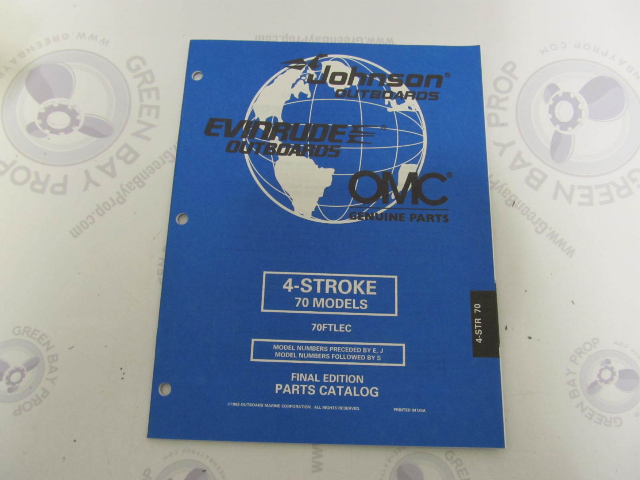 439289 OMC Evinrude Johnson 70 HP 4-Stroke Outboard Parts Catalog 1998