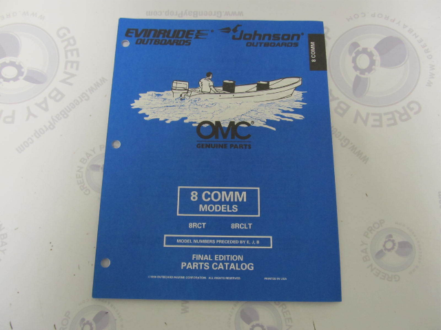 439290 OMC Evinrude Johnson 8 COMM Outboard Parts Catalog 1998