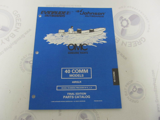 439297 OMC Evinrude Johnson 40 COMM Outboard Parts Catalog 1998