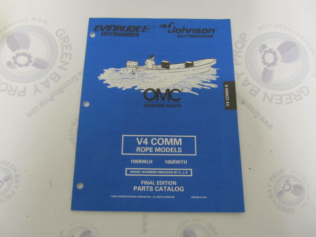 439310 OMC Evinrude Johnson V4 COMM Rope Outboard Parts Catalog 1998