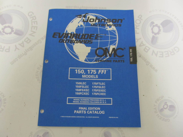 439320 OMC Evinrude Johnson 150/175 FFI Outboard Parts Catalog 1998