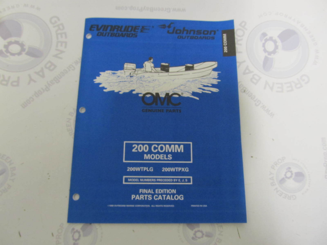 439323 OMC Evinrude Johnson 200 COMM Outboard Parts Catalog 1998