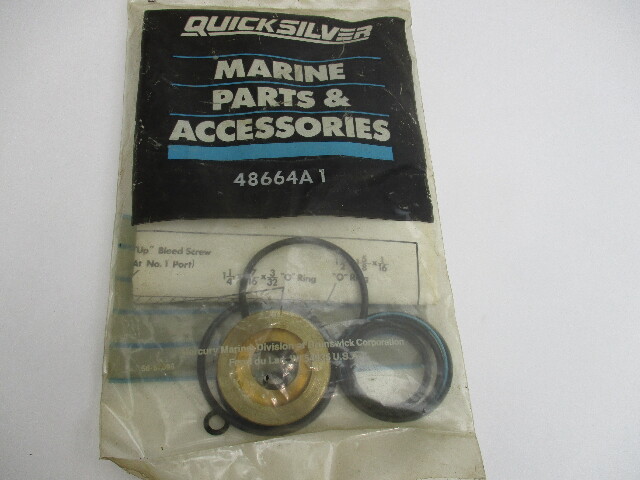 48664A1 Quicksilver Trim Cylinder Repair Kit Fits Mercury Merc 115 150 HP Outboards
