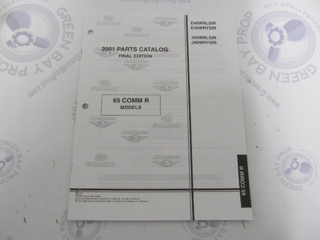 5001679 OMC BRP Evinrude Johnson 65 COMM R Outboard Parts Catalog 2001