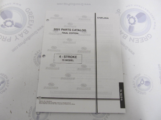 5001681 OMC BRP Evinrude 70 HP 4-Stroke Outboard Parts Catalog 2001