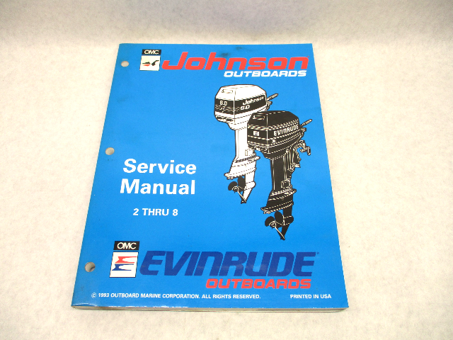 500606 OMC Johnson Evinrude Outboard Service Repair Manual "ER" 2-8 HP 1994
