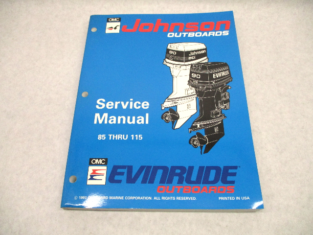 500610 OMC Johnson Evinrude Outboard Service Repair Manual "ER" 85-115 HP 1994