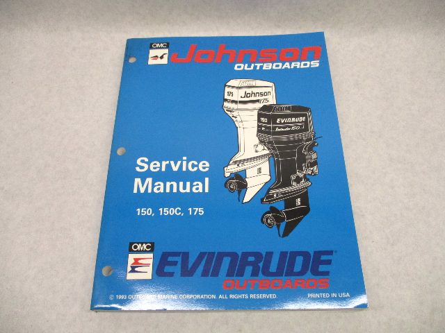 500611 OMC Johnson Evinrude Outboard Service Repair Manual "ER" 150-175 HP 1994
