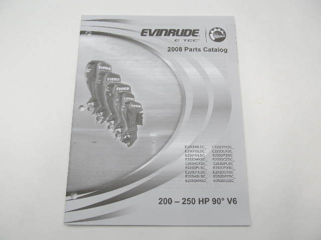 5007519 BRP Evinrude E-Tec Outboard Parts Catalog 200-250 HP V6 2008