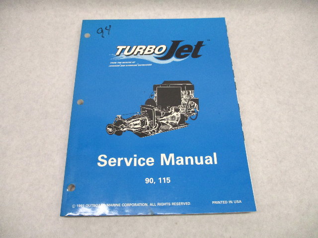 502138 OMC Johnson Evinrude Outboard Service Manual "ER" 90 115 TurboJet 1994