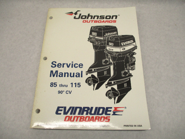 503150 Evinrude Johnson Outboard Service Manual "EO" 85-115 HP 90 Deg CV 1995