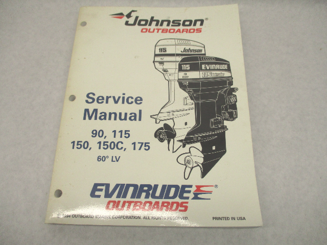 503151 Evinrude Johnson Outboard Service Manual "EO" 90-175 HP 60 Deg LV 1995