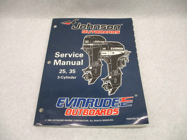 507123 Evinrude Johnson Outboard Service Repair Manual "ED" 25 35 HP 3-CYL 1996