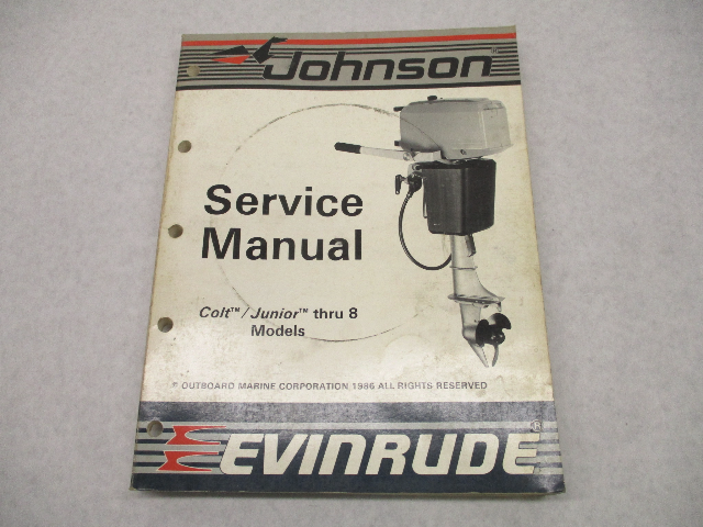 507614 1987 Evinrude Johnson Outboard Service Repair Manual Colt/Junior-8 HP "CU"