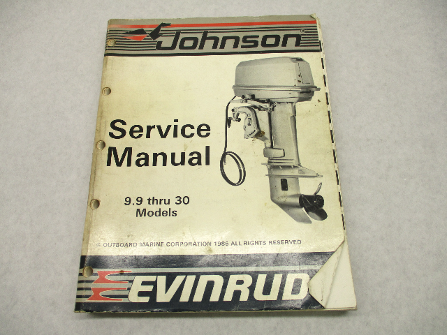 507615 1987 Evinrude Johnson Outboard Service Repair Manual 9.9-30 "CU"
