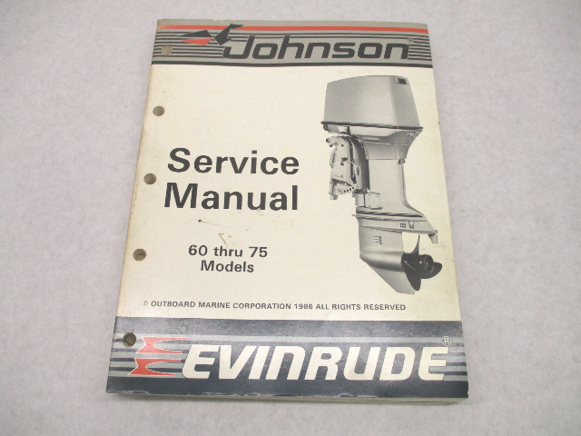 507617 1987 Evinrude Johnson Outboard Service Repair Manual 60-75 CU Models