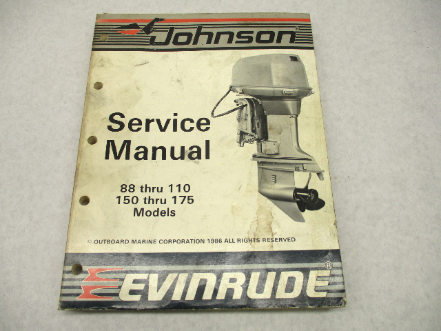 507618 1987 Evinrude Johnson Outboard Service Manual 88-110 150-175 CU Cross V