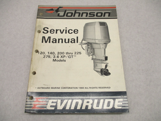507619 1987 Evinrude Johnson Outboard Service Repair Manual 120-275 CU Loop V