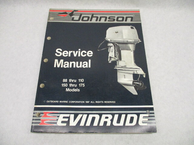 507663 Johnson Evinrude Outboard Service Repair Manual "CC" Cross V 88-175 HP 1988