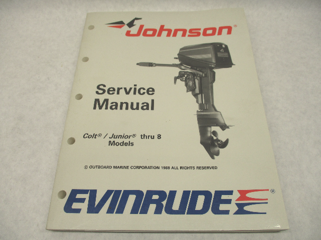 507753 1989 Evinrude Johnson Outboard Service Repair Manual Colt/Junior 3-8 HP CE