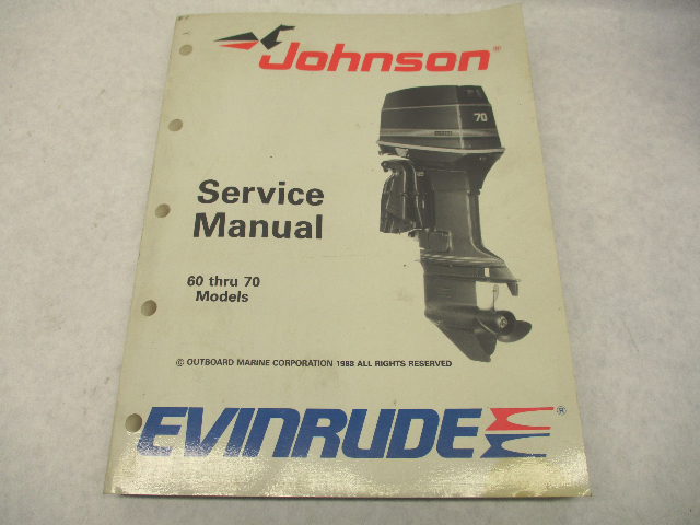 507756 1989 OMC Evinrude Johnson Outboard Service Repair Manual 60-70 HP CE