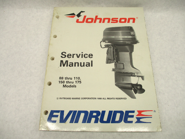 1989 Evinrude Johnson Outboard Service Repair Manual 88-110 150-175 HP CE Cross V