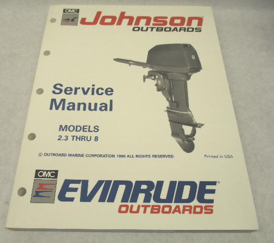 507945 1991 OMC Johnson Evinrude 2.3-8 HP Outboard Service Repair Manual "EI"