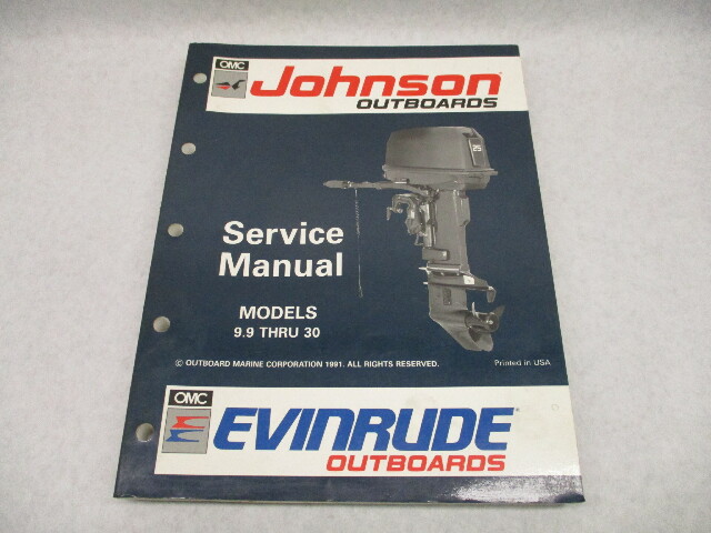 508142 OMC Evinrude Johnson Outboard Service Repair Manual "EN" 9.9-30 HP 1992