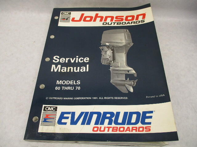 508144 OMC Evinrude Johnson Outboard Service Repair Manual "EN" 60-70 HP 1992