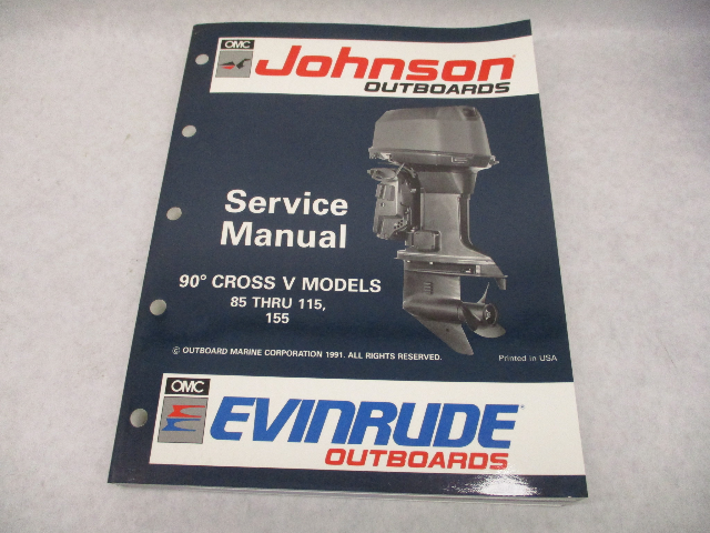 508145 OMC Evinrude Johnson Outboard Service Repair Manual EN 85-115 155 HP 1992