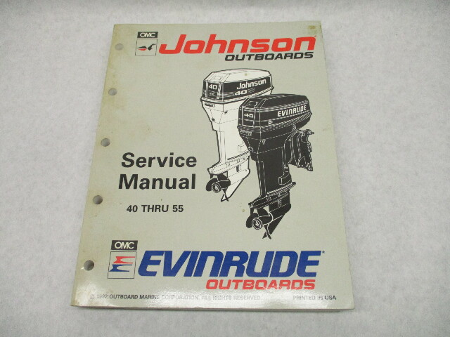 508283 OMC Evinrude Johnson Outboard Service Repair Manual "ET"40-55 HP 1993