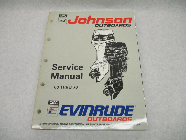 508284 OMC Johnson Evinrude Outboard Service Repair Manual "ET "60-70 HP 1993