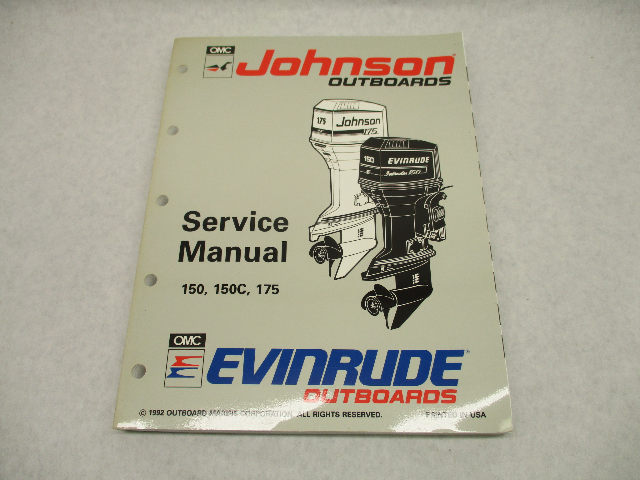 508286 OMC Johnson Evinrude Outboard Service Repair Manual "ET" 150-175 HP 1993