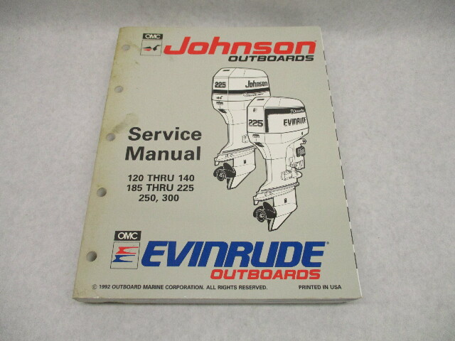 508287 OMC Johnson Evinrude Outboard Service Repair Manual "ET" 120-300 HP 1993