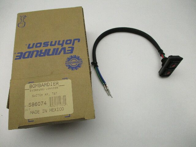 0586074 586074 BRP Evinrude Johnson Outboard Lower Cowl Trim & Tilt Switch