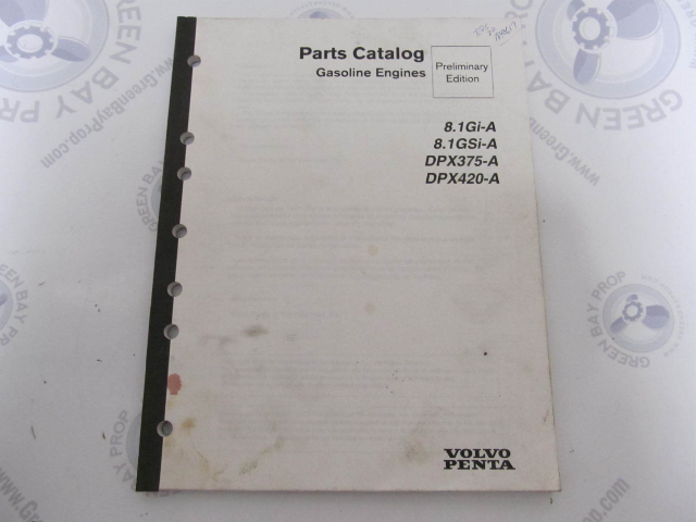 7740930-8 Volvo Penta Stern Drive Gasoline Engine Parts Catalog 8.1 & DPX
