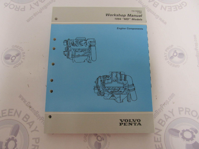 7796485-6 1994 Volvo Penta Service Workshop Manual "MD" Model Engine Components