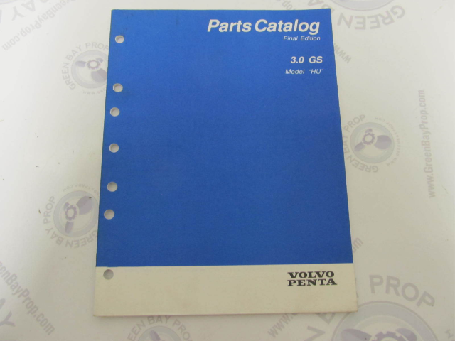 7797015-0 1995 Volvo Penta Stern Drive Parts Catalog "HU" 3.0 GS